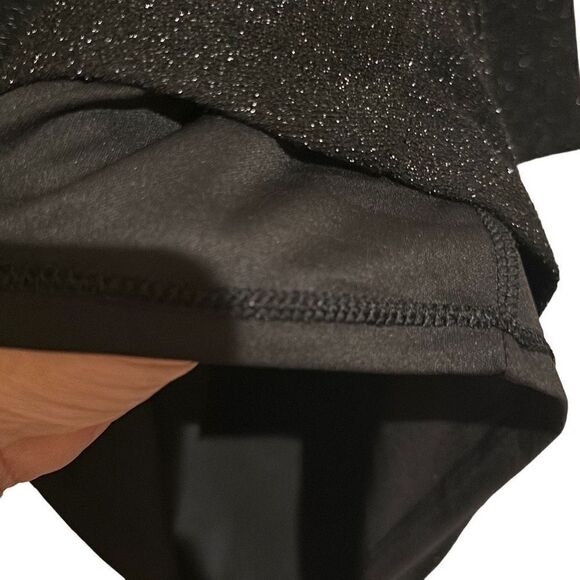 *New* Express Ladies Size S Sparkle Glitters Sweetheart Neck Black Body Mini Dre - Picture 4 of 14